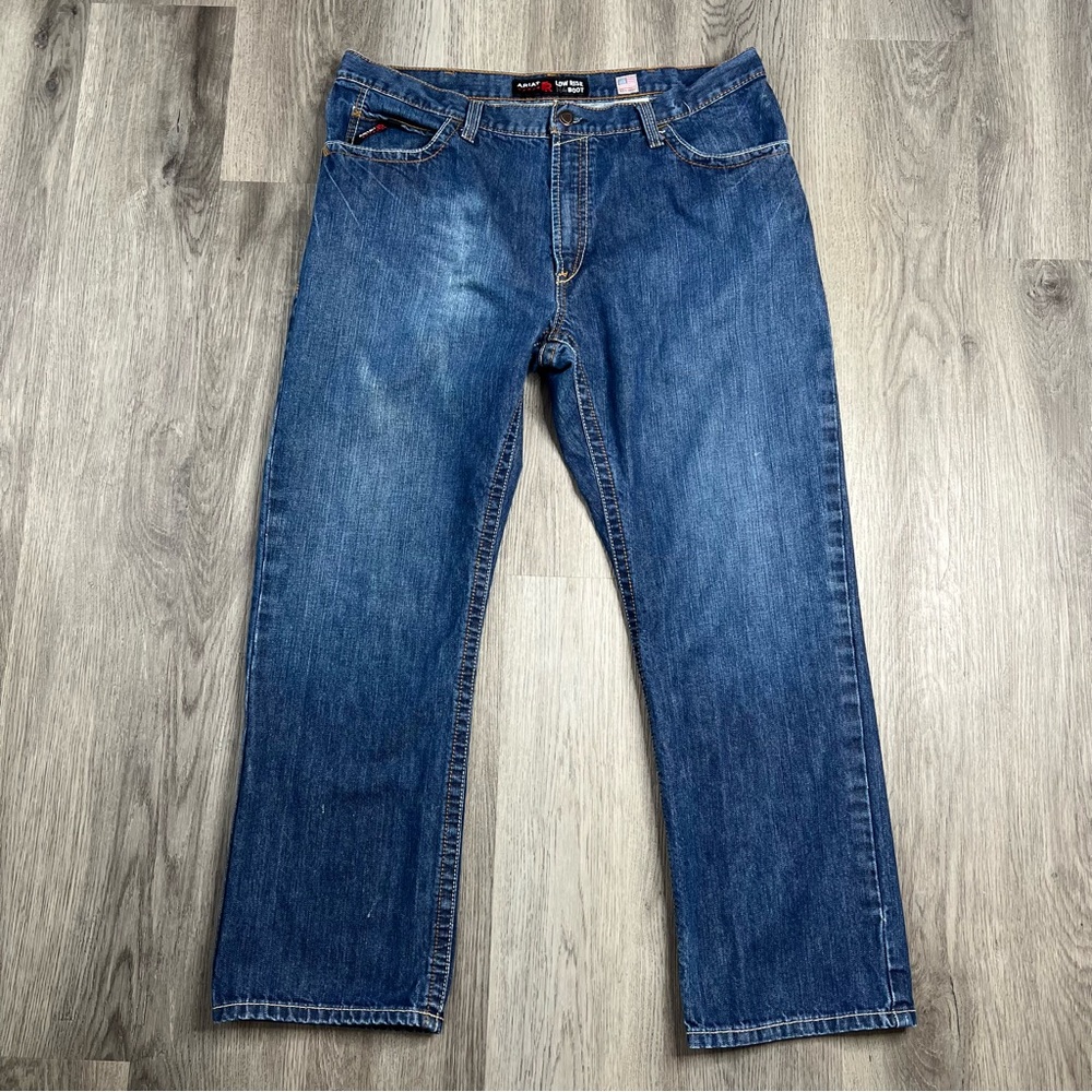 Ariat Jeans Mens 40x31 Actual Blue FR Fire Flame Resistant M4 Relaxed Boot Cat 2